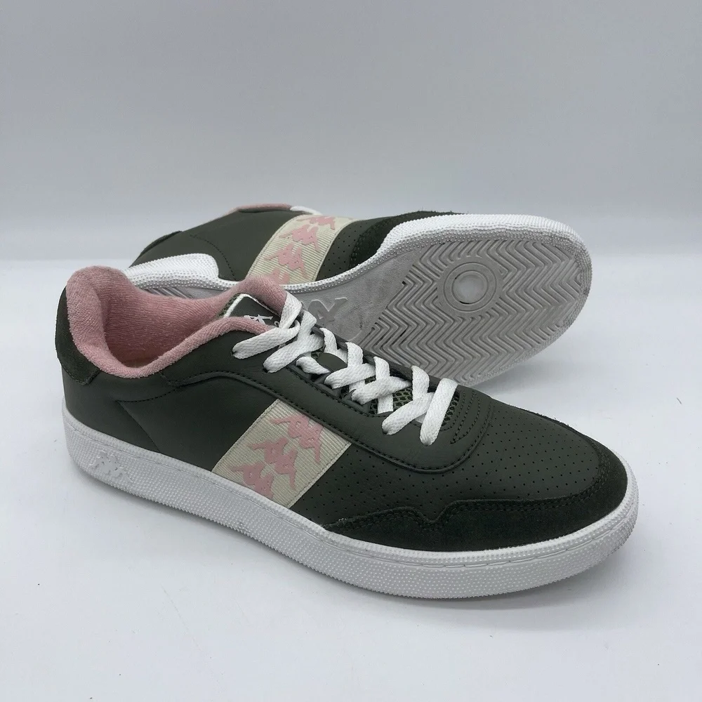 Kappa 222 Banda‎ Barnel Men's Size 9.5 Lifestyle Sneakers 82077 Green/Pink Shoes